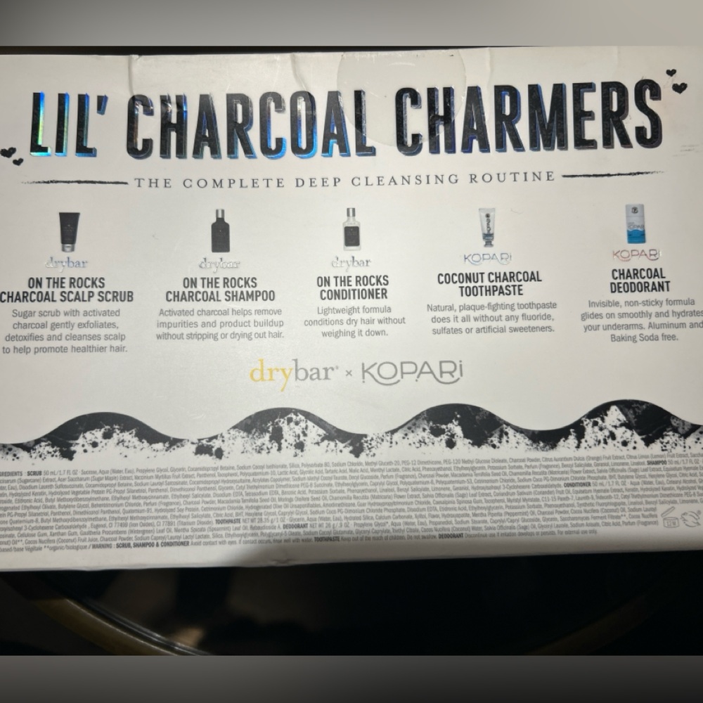 NEW Drybar on the rocks & Kopari Lil’ Charcoal Charmers Set (Box Damaged) - Picture 4 of 5